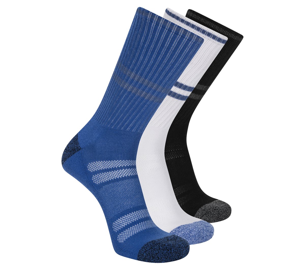 3 Pack Men's Reflective Performance Crew Socks / Skechers Clothing