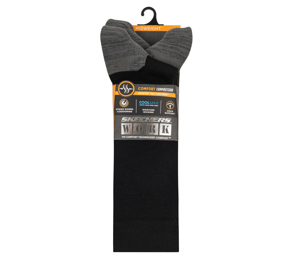 Work: 3 Pack Men's Over Calf Compression Socks / Skechers Clothing