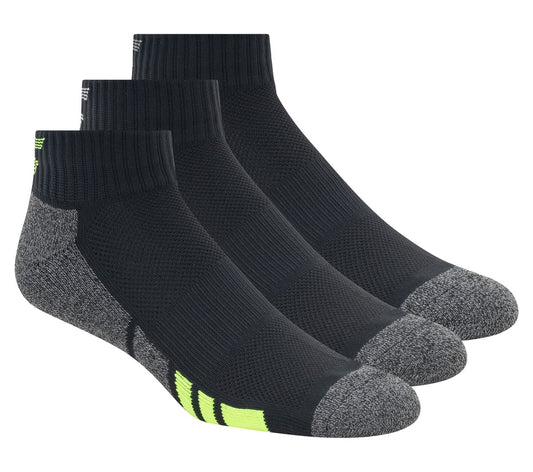 3 Pack Men's Half Terry Quarter Crew Socks / Skechers Clothing
