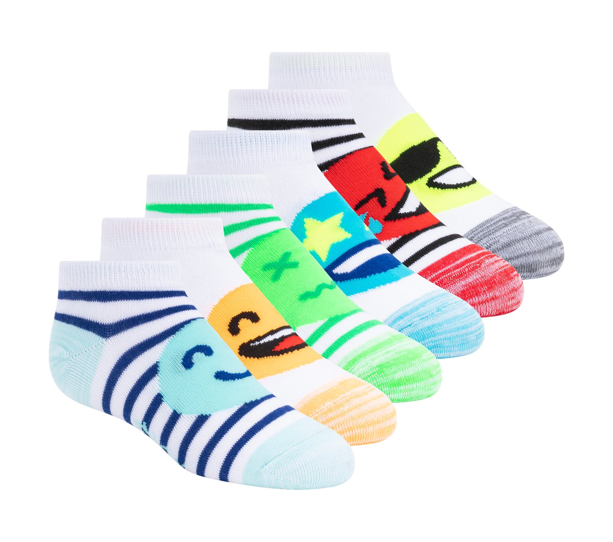 Lowcut Emoticon Socks - 6 Pack / Skechers Clothing
