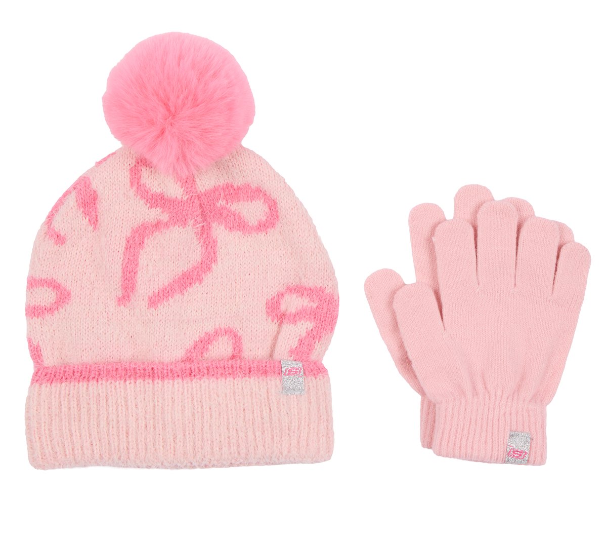 Bow Print Hat and Glove Set / Skechers Clothing