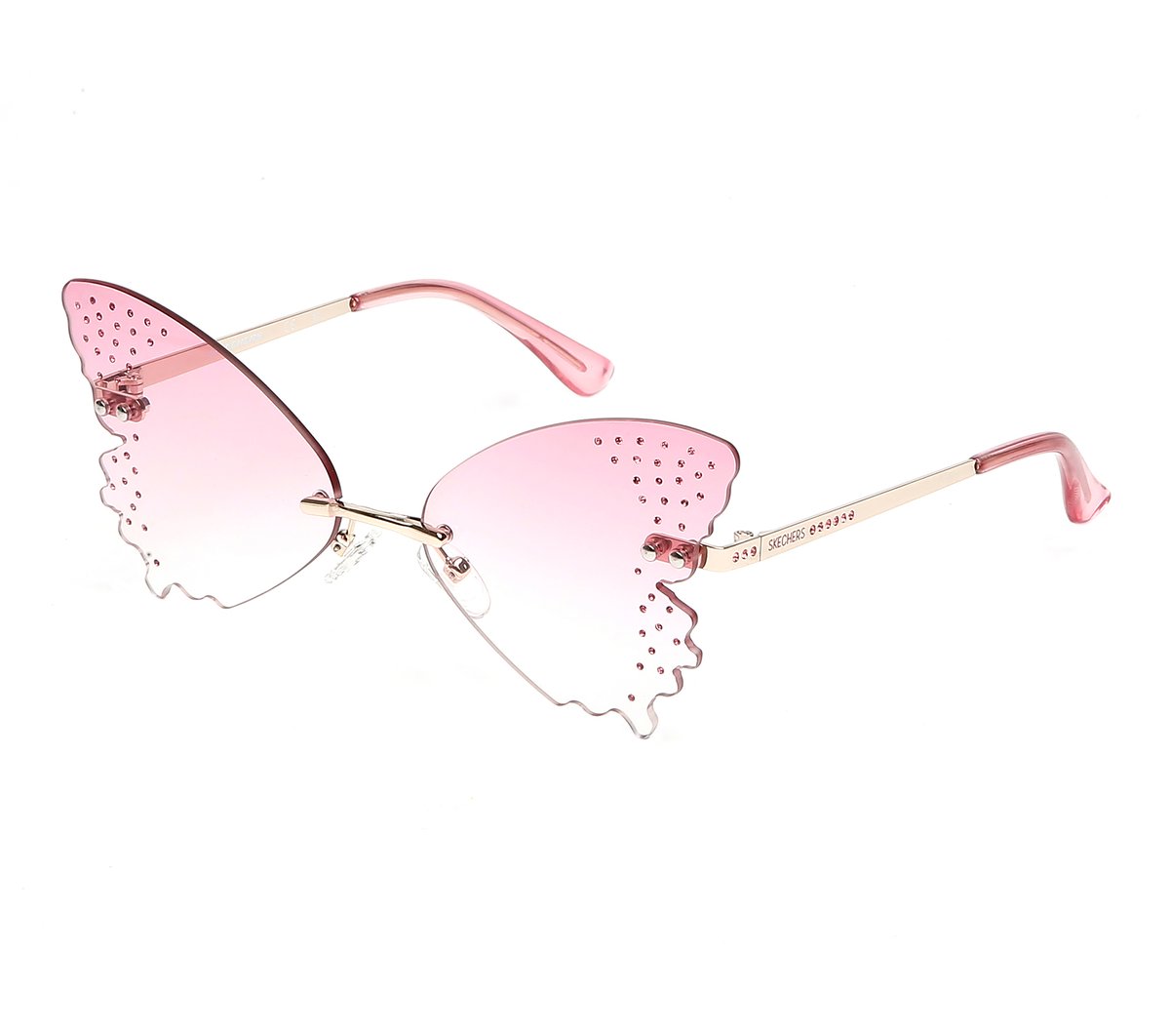 Rimless Butterfly Sunglasses / Skechers Clothing